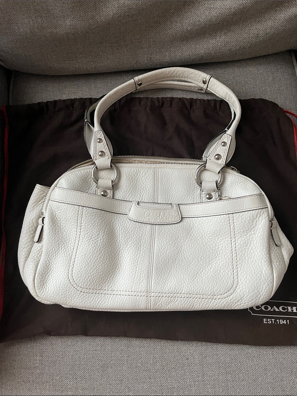 Vintage Coach | White Penelope Satchel